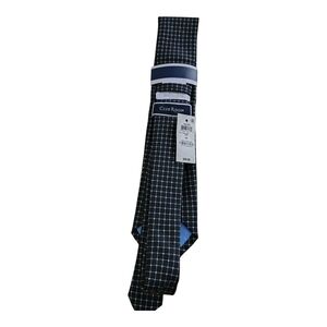 Club Room Black and Blue Checkered Tie